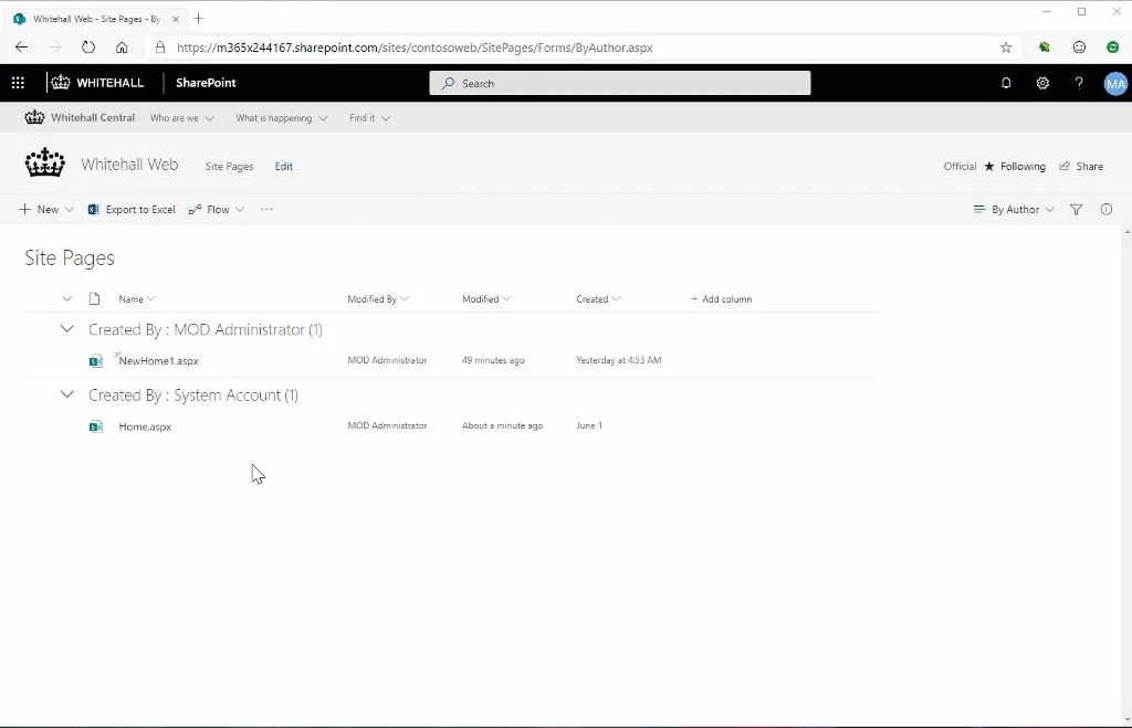 Set-SPNewHomePage script demonstration