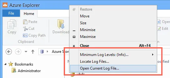 A.zure Explorer logs