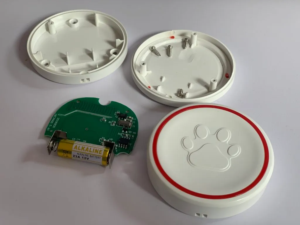 RF-button removed from its case.
