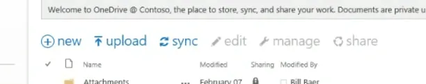 Close-up of the new command surface coming to SharePoint Online.