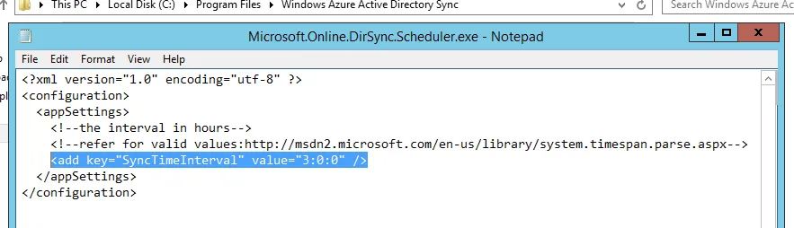 Microsoft.Online.DirSync.Scheduler.exe.Config