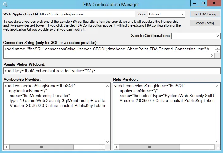 FBA Configuration Manager