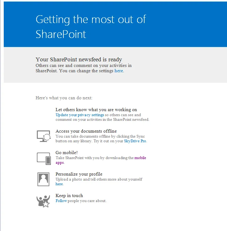 MySite Setup. Credit: Sudhit Kesharwani http://sharepoint.stackexchange.com/questions/72530/sharepoint-mysite-changing-the-notification-email