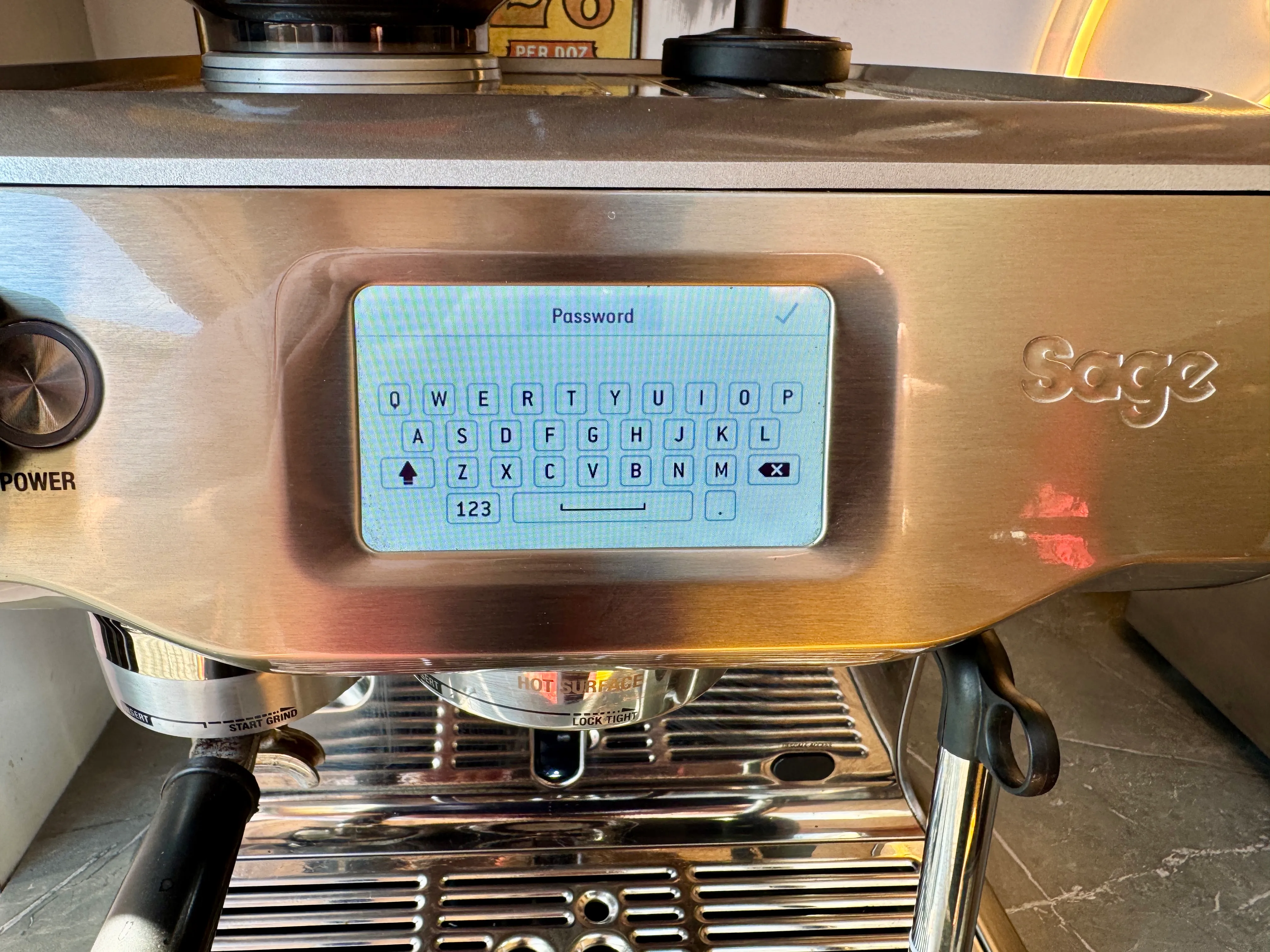 The machine’s hidden service menu showing internal diagnostics.