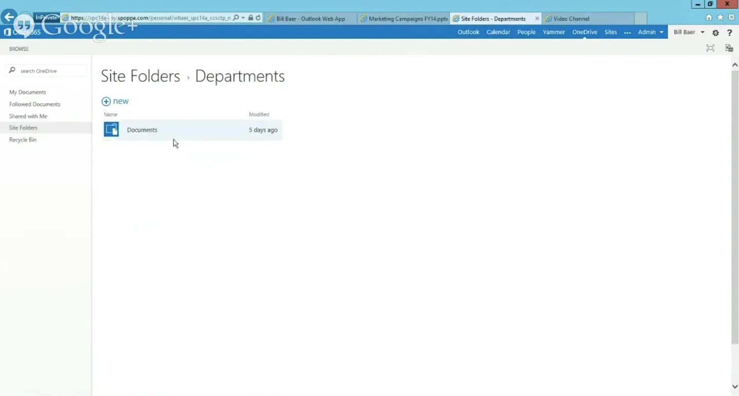 Libraries visible through the Site Folders area coming to SharePoint
