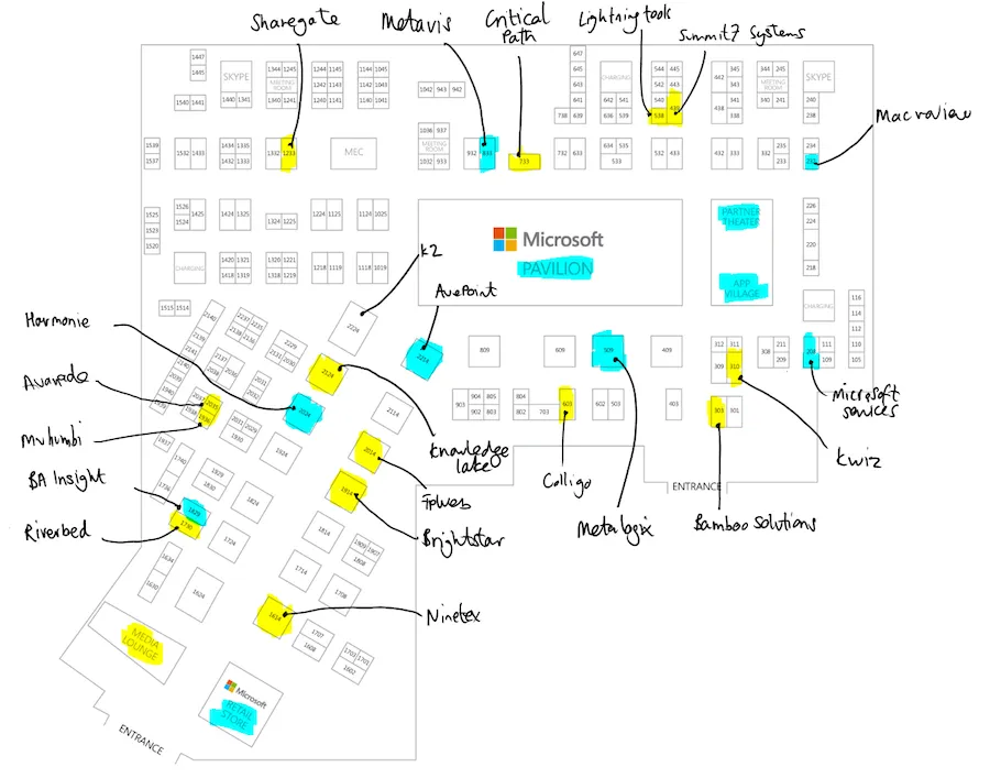 #SPC14 expo hall treasure map