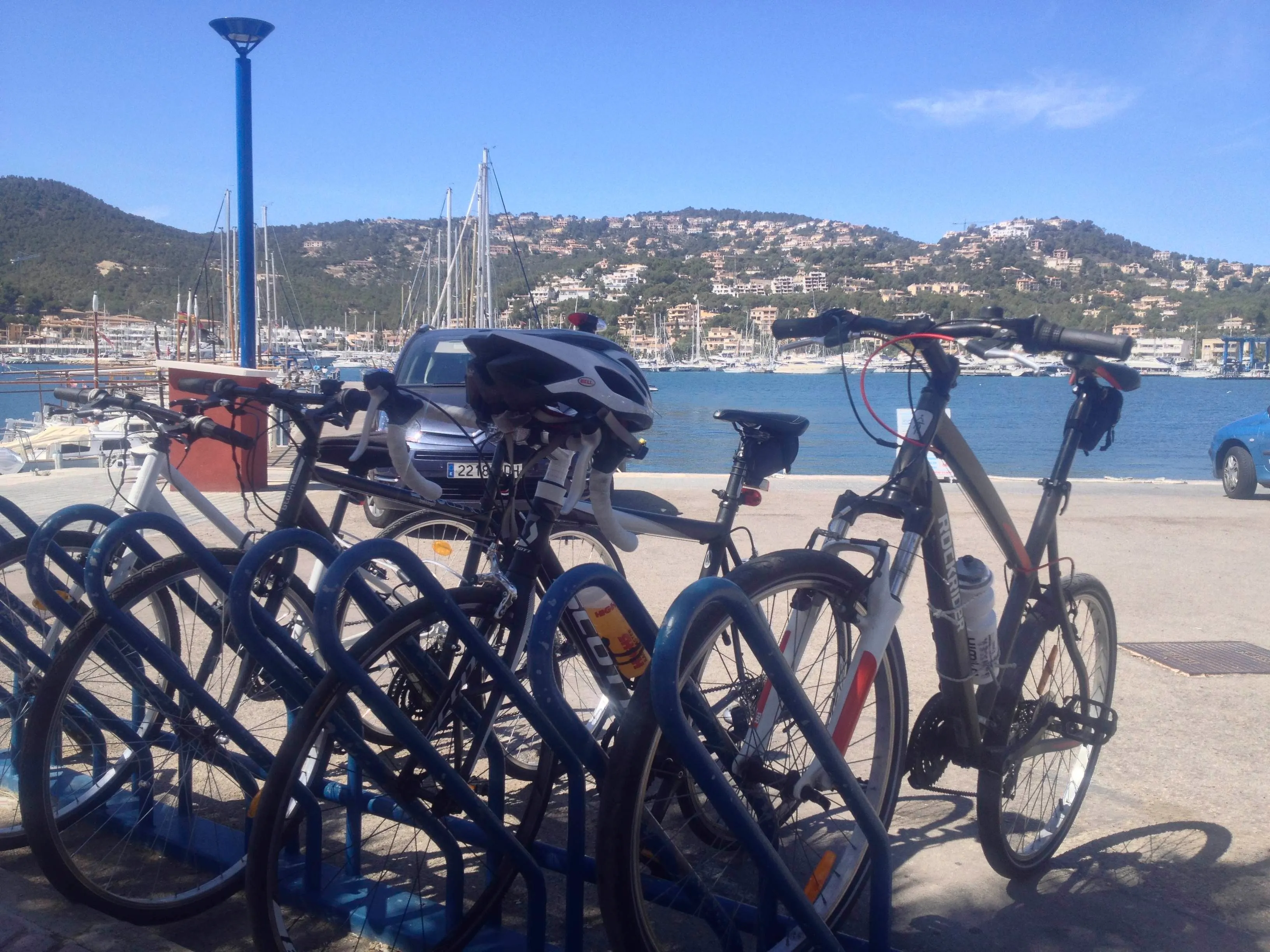 The bikes having a rest