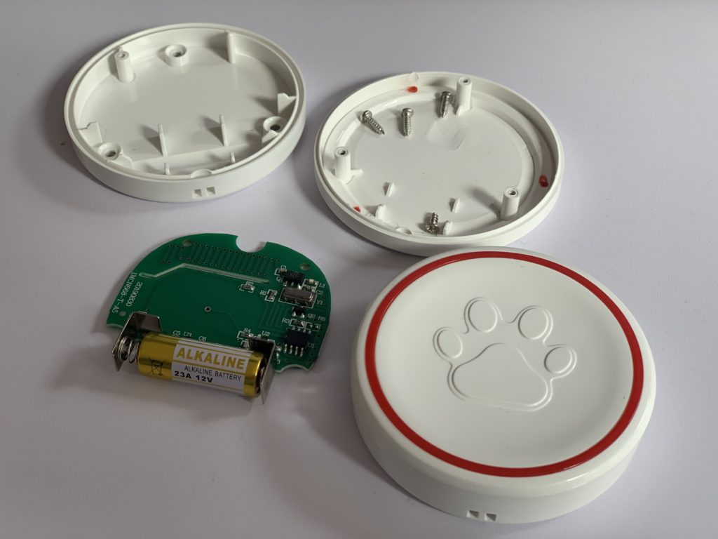 RF-button remove from its case.